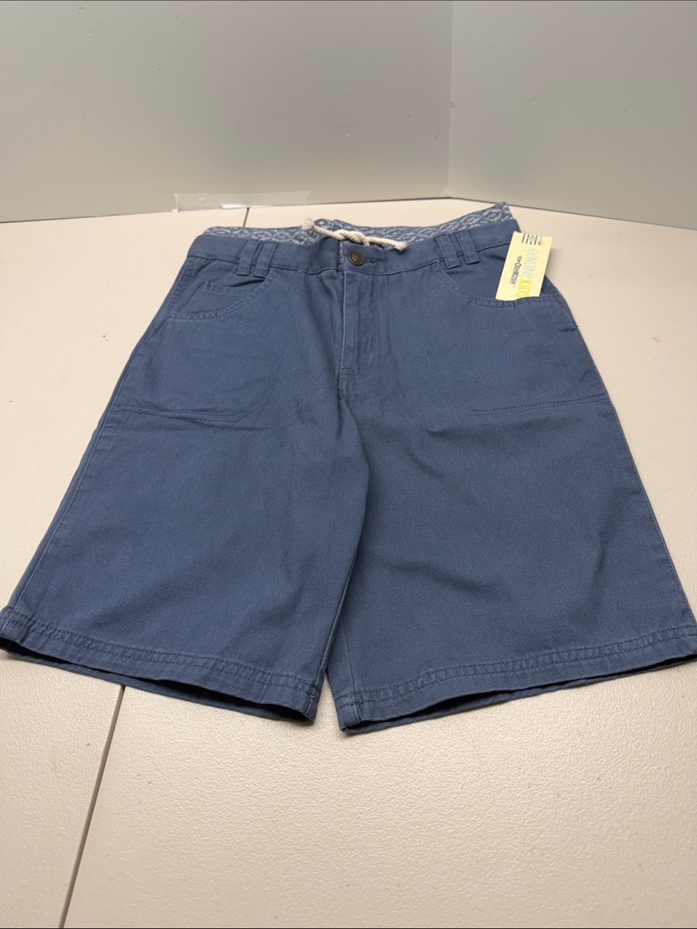 Genuine Kids from Oshkosh Kids Washed Indigo Pull-Tie Casual Shorts. NWT